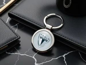 Tesla Porte-clés Mignons Alliage Brillant Élégant X